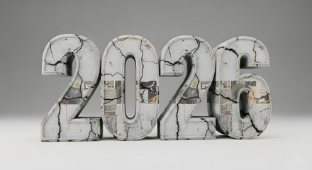 Cracked stone numbers 2023 revealing us dollar bills inside symbolizing financial growth and opportunity