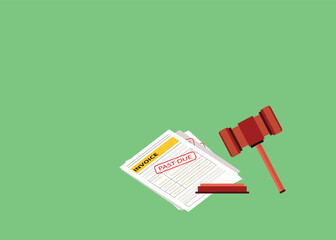 Bankruptcy legal law document process company insolvency during crisis recession picture of gavel judge 