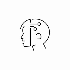 cyborg mind chip icon sign vector