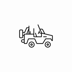 offroad jeep vehicle icon sign vector