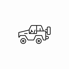 offroad suv car icon sign vector