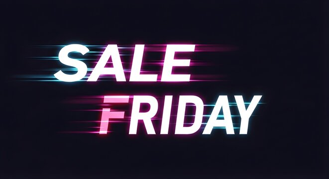 Dynamic Black Friday Motion Blur Graphic | Urgent Neon Sale Visual | Flash Sale Promotion Design | Eye-Catching Speed Effect Background - Powered by Adobe