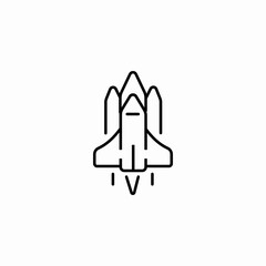 space shuttle launch icon sign vector