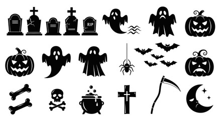 Halloween Icon Set — Spooky & Horror Elements