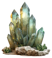 Naklejka na ściany i meble PNG Cactus crystal mineral quartz. Naklejka na ściany i meble PNG Cactus crystal mineral quartz.