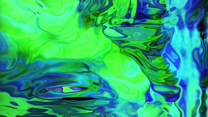 Abstract liquid flowing merging colors creating vibrant background