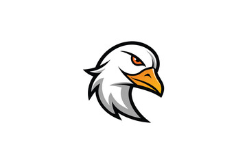 Fierce Bald Eagle Head Mascot Logo Vector Modern Esports Gaming Team Emblem