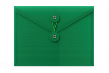 Green plastic document holder for office organization, file storage, and secure business paperwork