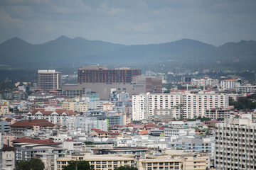 View of the sea and Pattaya City, Thailand.