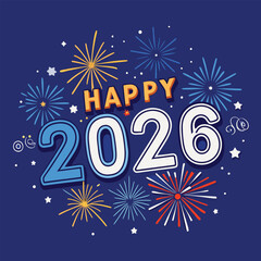 Dark-blue-background- Happy-New-Year-2026--with-fireworks