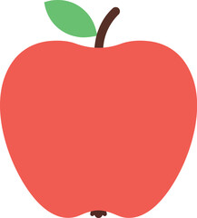 Vibrant red apple fruit healthy food freshness isolated graphic vector