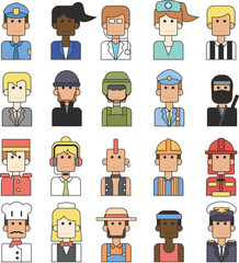 Professional People Vector Set | Cartoon Workers and Career Characters