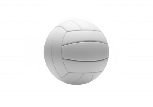 White volleyball isolated on black sport isolated on a transparent background
