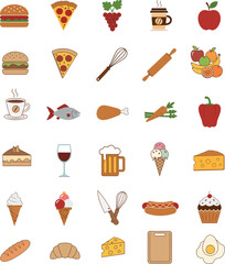 Vibrant abstract geometric composition with bold lines shapes and a diverse color palette including red green blue yellow cyan and magenta perfect for modern design