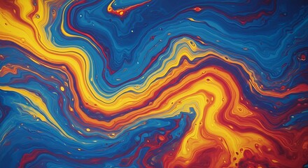 Abstract swirling paint texture vibrant colors artistic background design