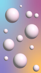 Abstract 3D Spheres on Gradient Background