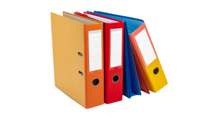 File Folders Duo – Classic and Colorful Variations Isolated on Transparent Background