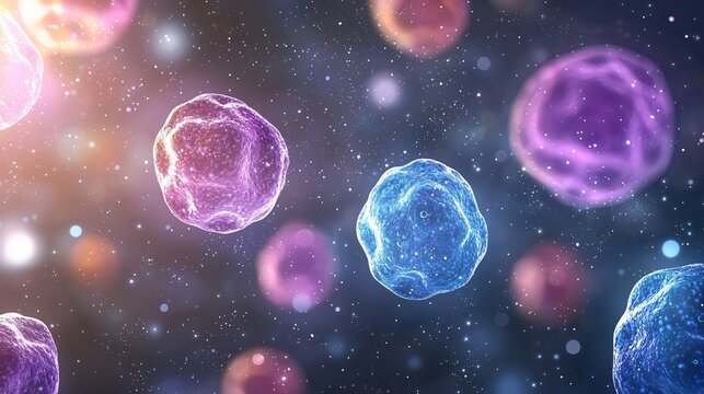 Background image of cell division and differentiation