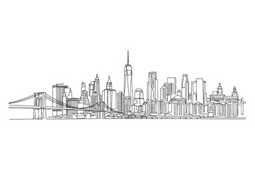 Naklejka premium Line Drawing of Modern Two-Story House? Continuous Line Art, Architectural Sketch Style & Clean Geometric Design