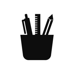 Professional stationery set in holder, perfect for modern office, study, or creative projects, symbolizing productivity and organization.