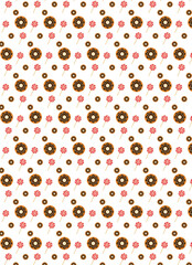 Chocolate Pattern with Wrapped and Unwrapped Pieces — Stylized Confectionery Design