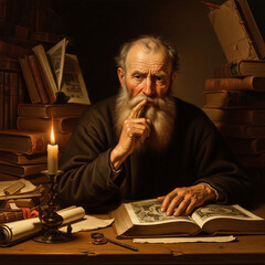 Glorious Stoic philosophical style painting 