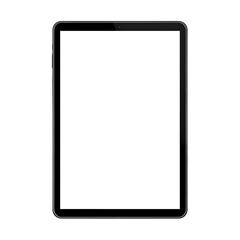 A sleek, rectangular digital device with a dark border and a bright, blank screen. The device is oriented vertically