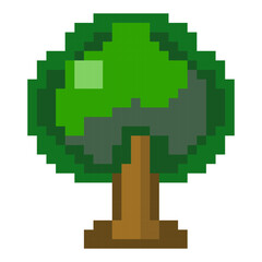 Pixel Art Green Tree Icon
