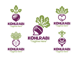 5 Kohlrabi Logo Set Fresh and Unique Branding Collection