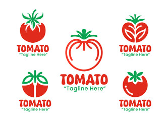 5 Tomato Logo Set Fresh and Vibrant Branding Collection