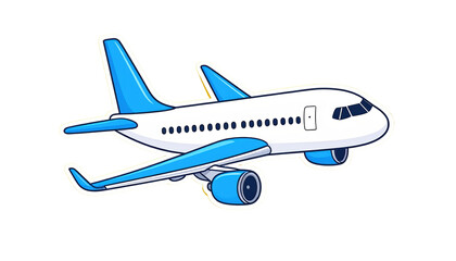 Fototapeta premium Cartoon aircraft with vibrant yellow backdrop whimsical animated aircraft illustration simple design on cheerful bright yellow background