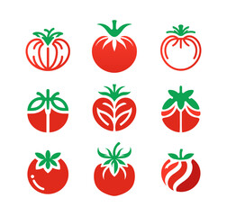 9 Tomato Logo Set Fresh and Vibrant Branding Collection