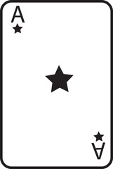 This image is a stylized card. It features an "A" and a star, suggesting the card represents the Ace of Stars.

