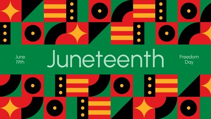 Obraz premium Juneteenth blog banner template