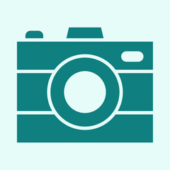 Camera trendy beautiful amazing design useful green creative vector Illustration art colorful background