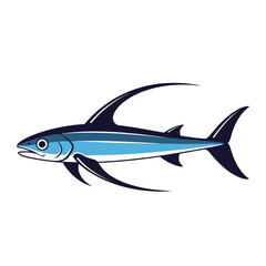 Fototapeta premium A detailed illustration of a swift predatory ocean fish with sharp fins and a streamlined body.