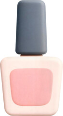 파스텔 핑크 3D 네일 폴리시 병 일러스트