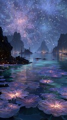 Psychedelic vivid dreamscape
