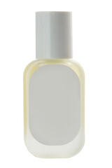 Glass container for cosmetics or medicines with plastic lid with blank label