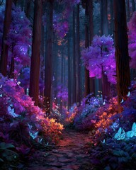 Psychedelic vivid dreamscape