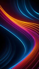 Abstract Colorful Energy Wave Gradient light