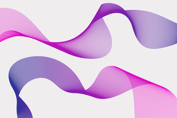 Abstract flowing ribbons with intricate purple and pink patterns