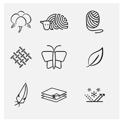 Fabric feature icon set