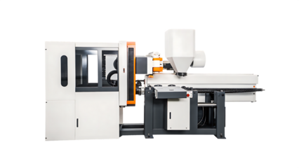 revolutionize production with the fully automated isolated on white background png, ai generated