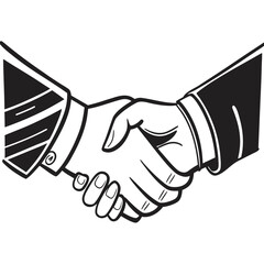 Handshake Logo Vector – Partnership, Unity, and Business Agreement Symbol