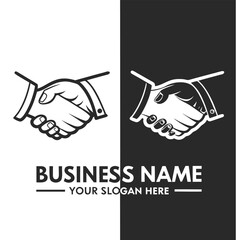 Handshake Logo Vector – Partnership, Unity, and Business Agreement Symbol