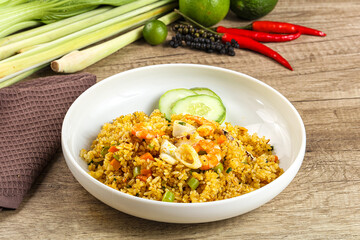 Asian Fried rice with seafood
