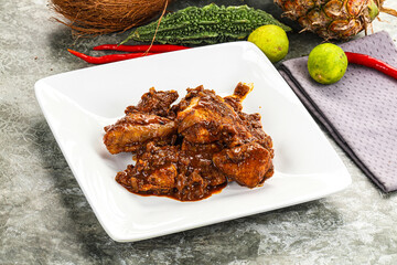 Indian cuisine - Vindaloo fish with spices