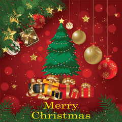 Festive Christmas vector Background