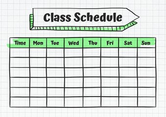 Class schedule template